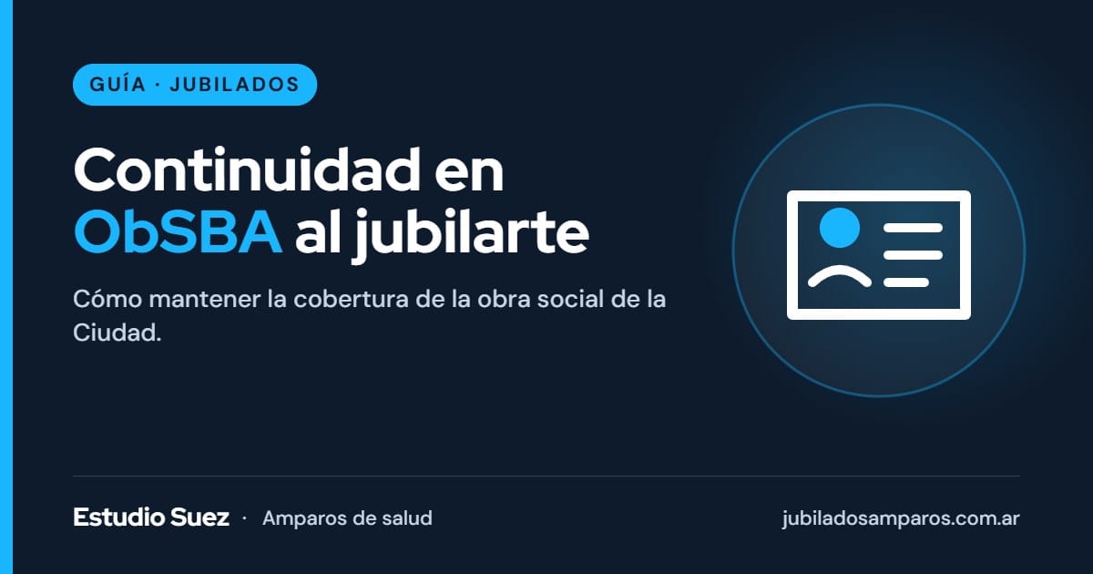 Continuidad en ObSBA al jubilarse